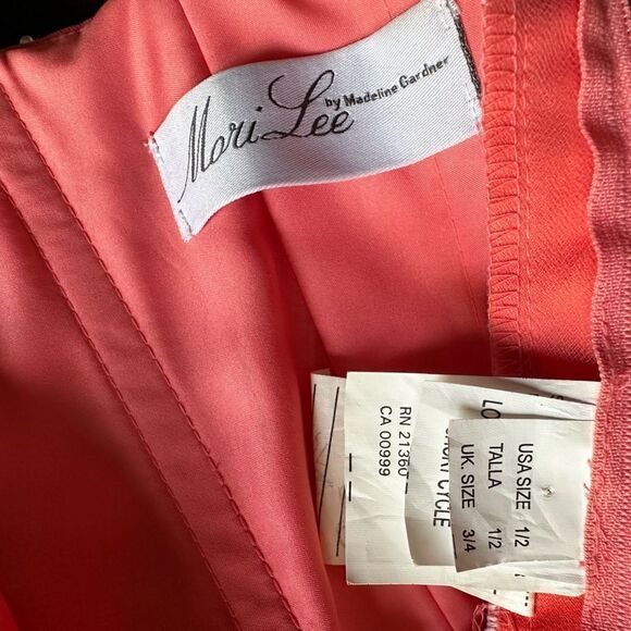 MORI LEE PAPARAZZI Ball Gown In Coral Pink Prom NWT - Picture 17 of 17